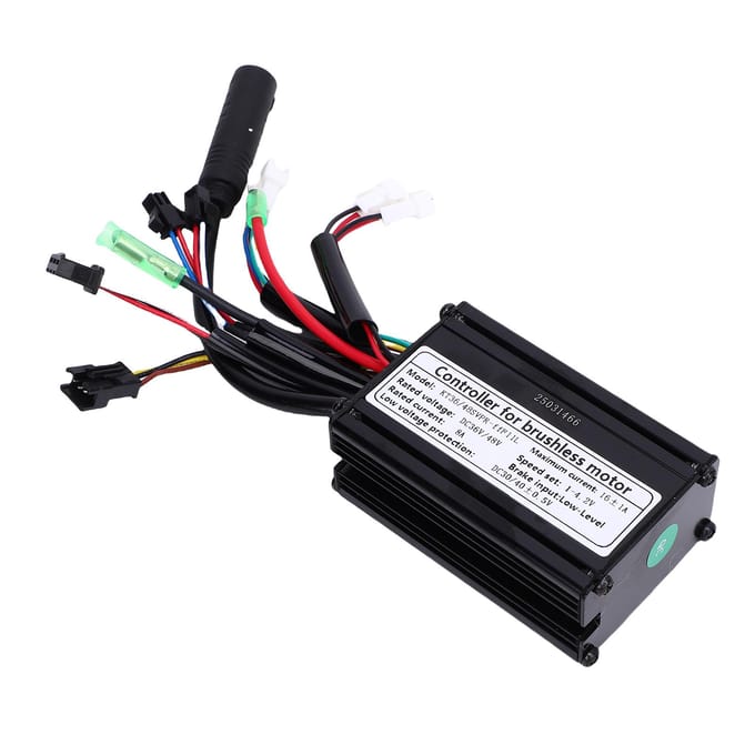 KT 16A Sinusgolf Controller 36 48V 6 Tubes Elektrische Fiets Controller SM Connector voor 250W 350W Motor black