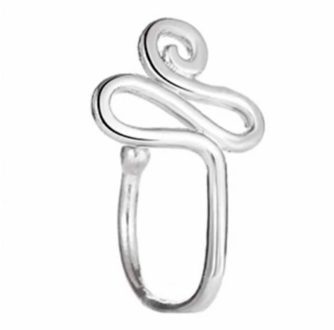 Neusklem Cary zilverkleur 15.5 mm - Charme Bijoux