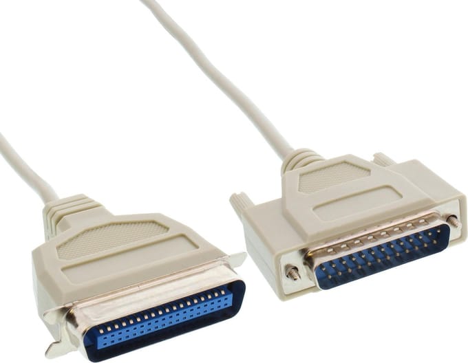 Premium parallelle printerkabel 25-pins SUB-D - 36-pins Centronics / gegoten connectoren - 1,8 meter