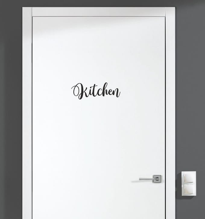 Deursticker - Kitchen - Zwart 15x5,5