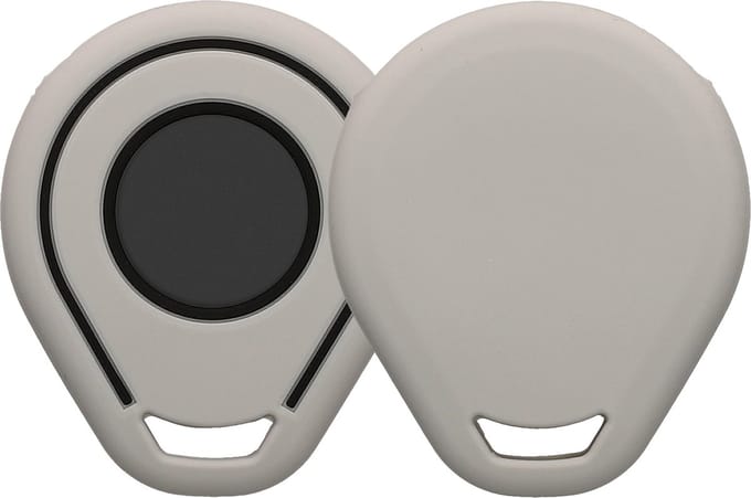 kwmobile Key Fob Cover for Harley Davidson Motorcycle Key Cover - Silicone Protective Case in Light Grey / Black - Soft Motorcycle Key Shell