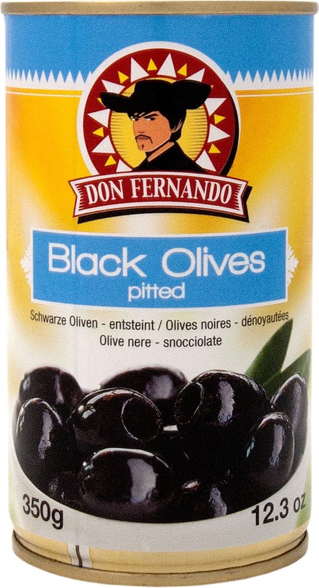 Zwartgeblakerde olijven ontpit 350g