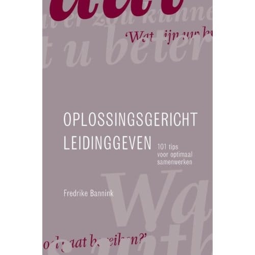 Oplossingsgericht Leidinggeven - Fredrike Bannink
