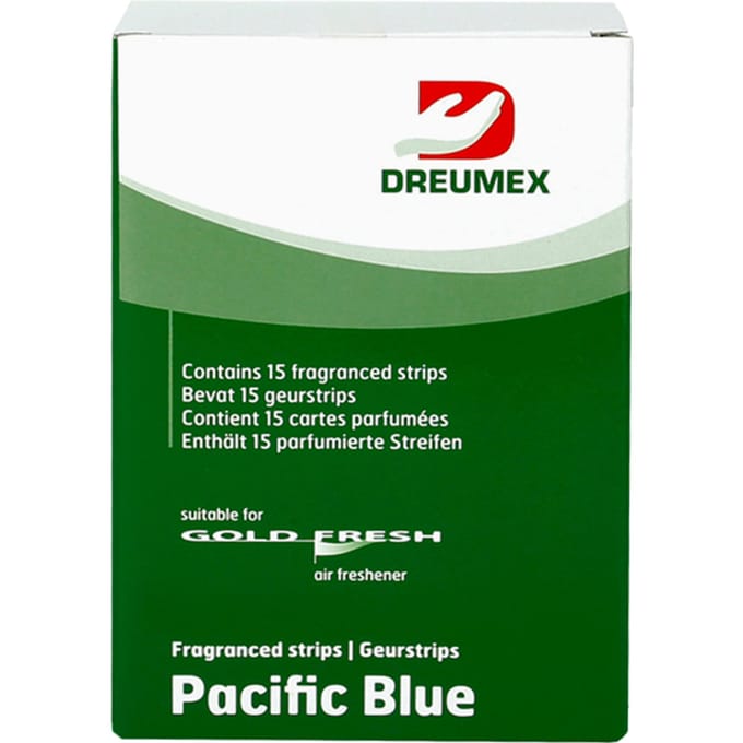 Luchtverfrisser Dreumex Gold Fresh Pacific Blue 15 strips