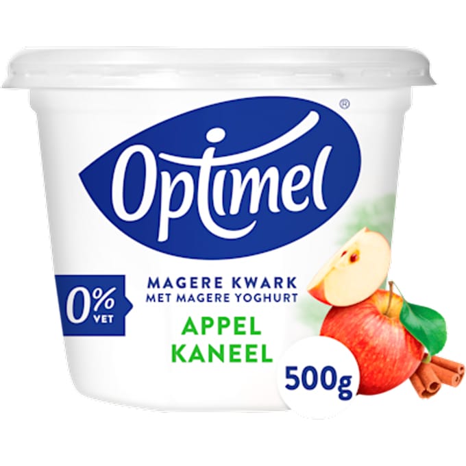 Kwark appel-kaneel 0% vet