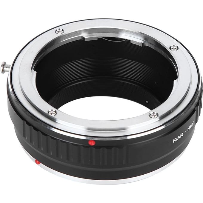 Fikaz k AR‑NEX Lensadapterring voor Konica AR-vatting lenzen naar voor Sony E-vatting camera black