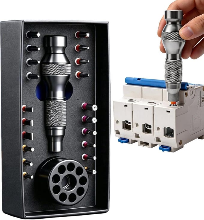 Schroevendraaierbitset - Precisie bitset - Elektronica Repareren - Magnetische Boorpunten - 22 Delig - Grijs