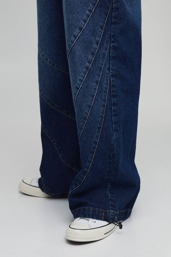 Parachute Panelen Gewassen Jeans | Dark Blue | Size 34R