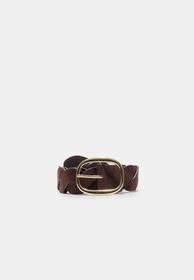 Stradivarius Grote gevlochten riem  Bruin 70