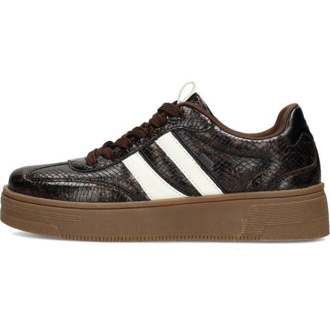 POSH by Poelman LILLY Dames Sneakers - Donker bruin