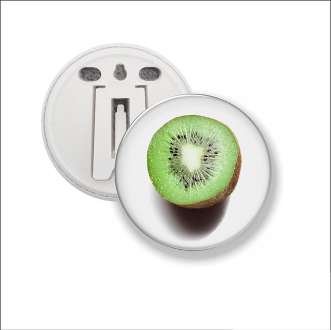 Button Met Clip - Kiwi