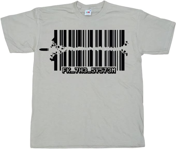 Hybris Fuck The System T-shirt SH-1-15235-H23-4
