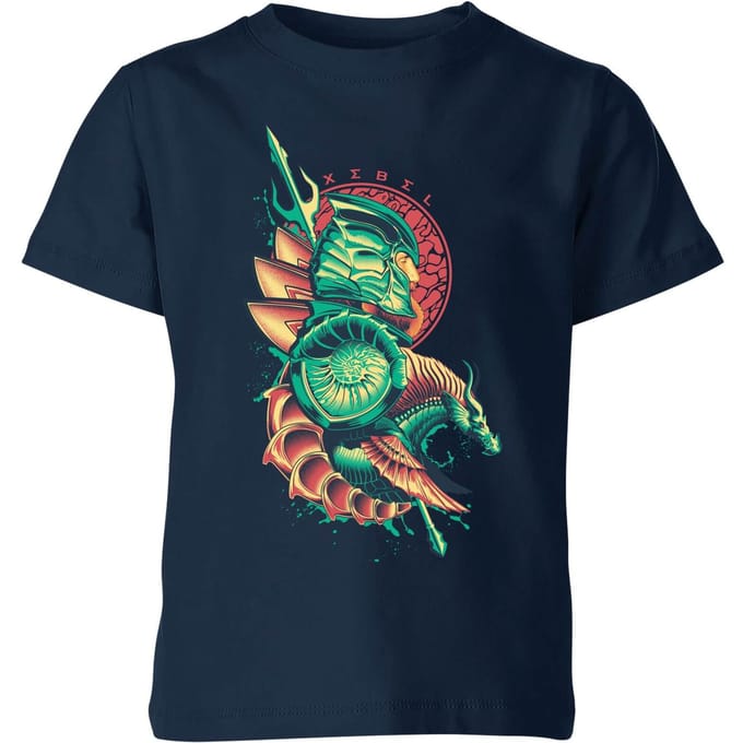 Aquaman Xebel kinder t-shirt - Navy - 98/104 (3-4 jaar)