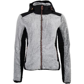 Dames gebreide hoodie met rits in twee materialen Peak Mountain