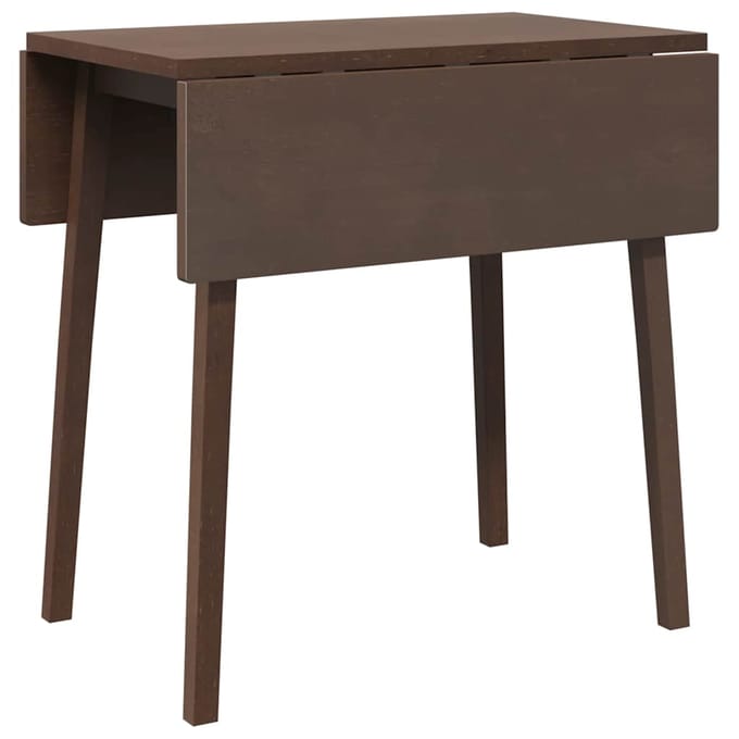 vidaXL - Eettafel - bruin - massief - hout - rubber