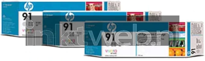 HP 91 3-pack licht grijs (Origineel)