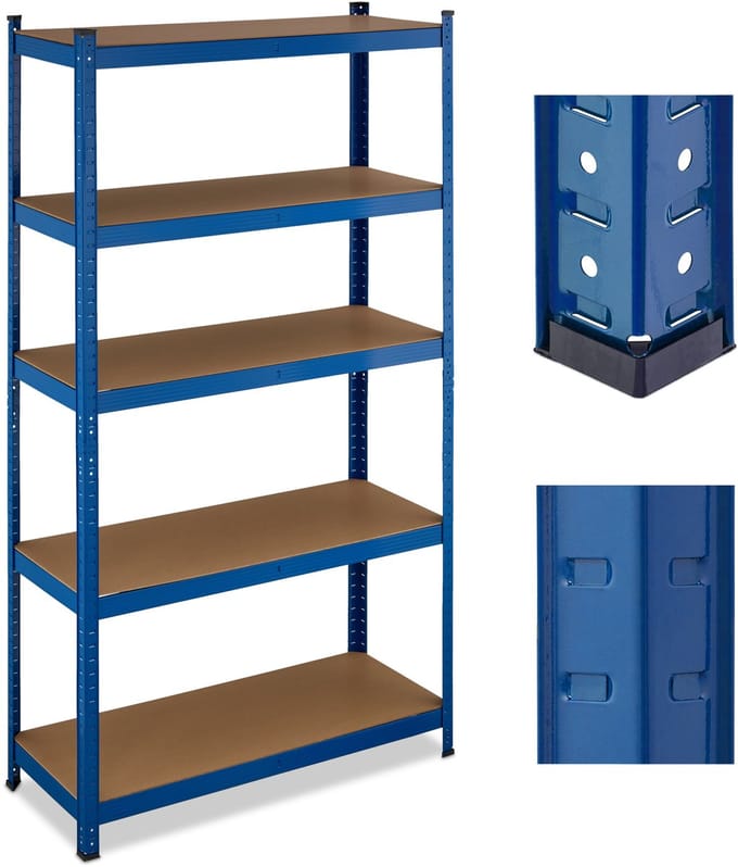 Zware stelling - 100x180x40 cm - blauw - 2 stuks