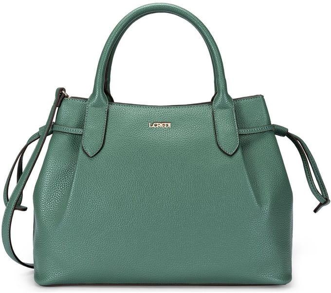 L.CREDI Sapphira Handtas Leder 33 cm - Dames - deep green