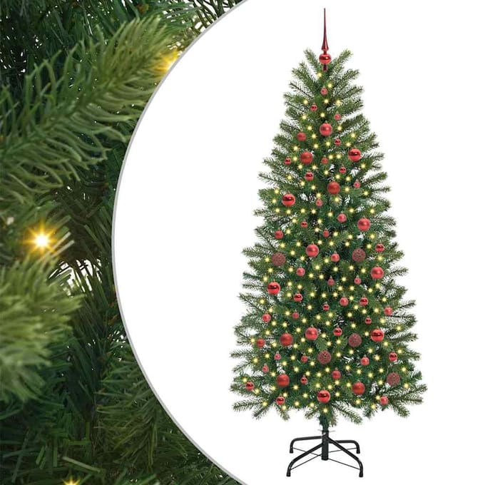 vidaXL - Kunstkerstboom - Groen - 180 - cm - PE - en - PVC