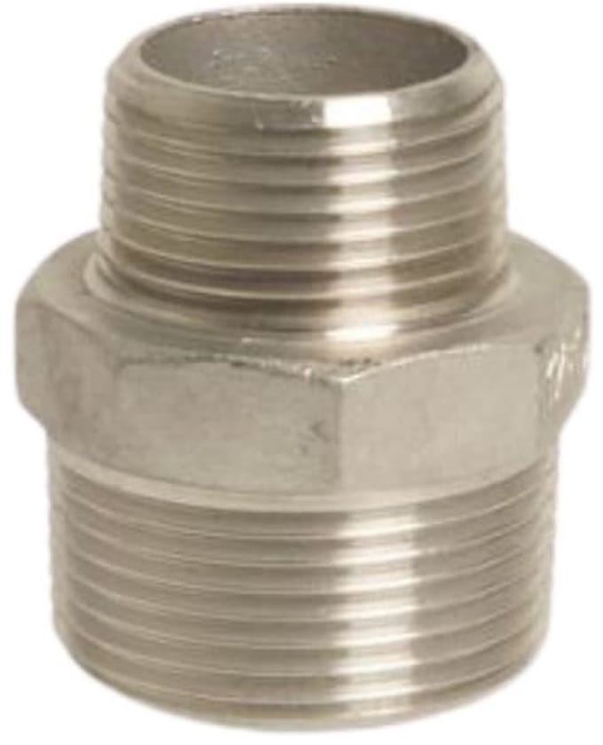 RVS Verloopnippel 2"x1" AG, V4A Draadfitting
