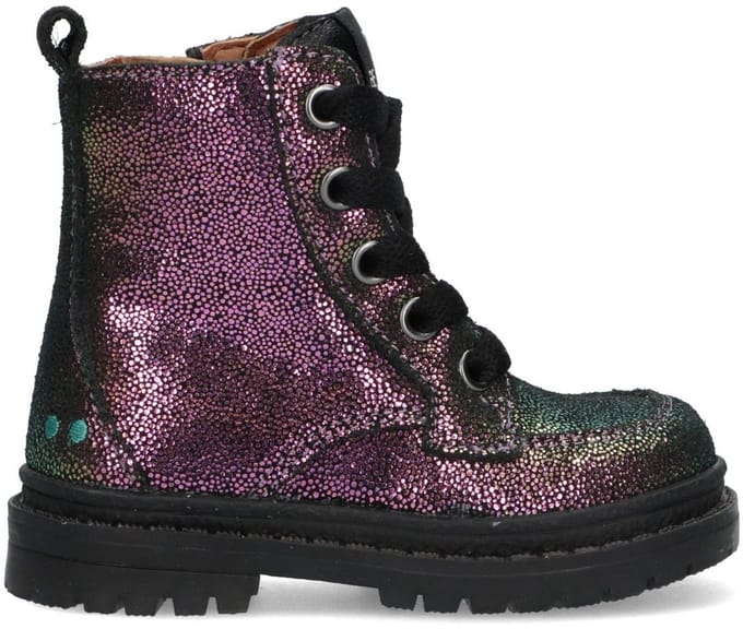 BunniesJR 225703-996 Meisjes Biker Boots - Multicolor - Leer - Ritssluiting