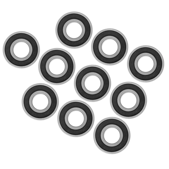 Lot de 10 roulements à billes à gorge profonde en acier noir 6202RS, 15 mm