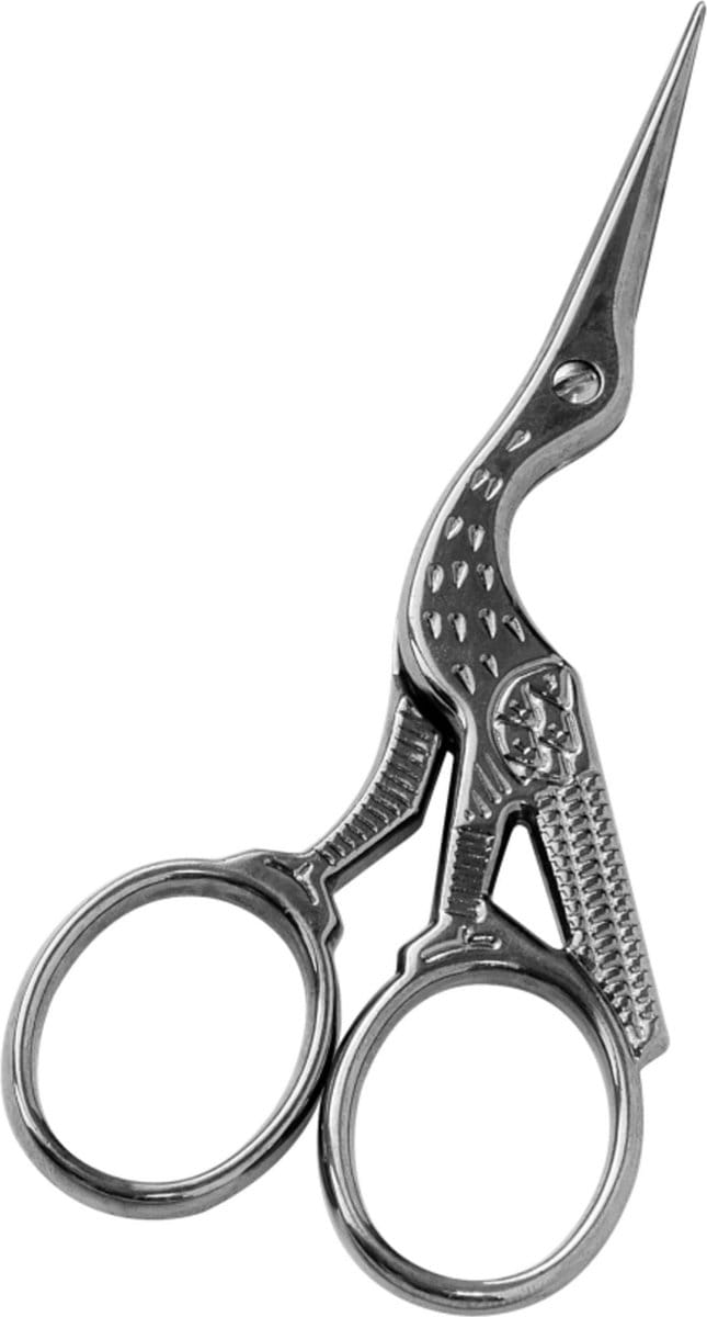Premax Ooievaarschaar zwart nikkel 3 1/2"- 9cm.