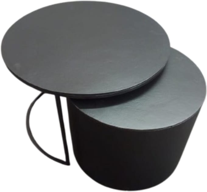 Starfurn - Salontafel Luna - Zwart - 75x75x45 cm