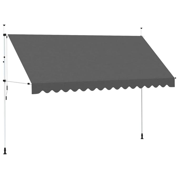 vidaXL - Luifel - handmatig - uittrekbaar - 400 - cm - antraciet