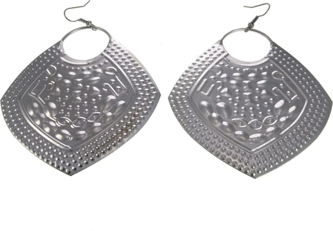 Behave - Egyptische oorhangers zilverkleur - Statement stijl - 10 cm
