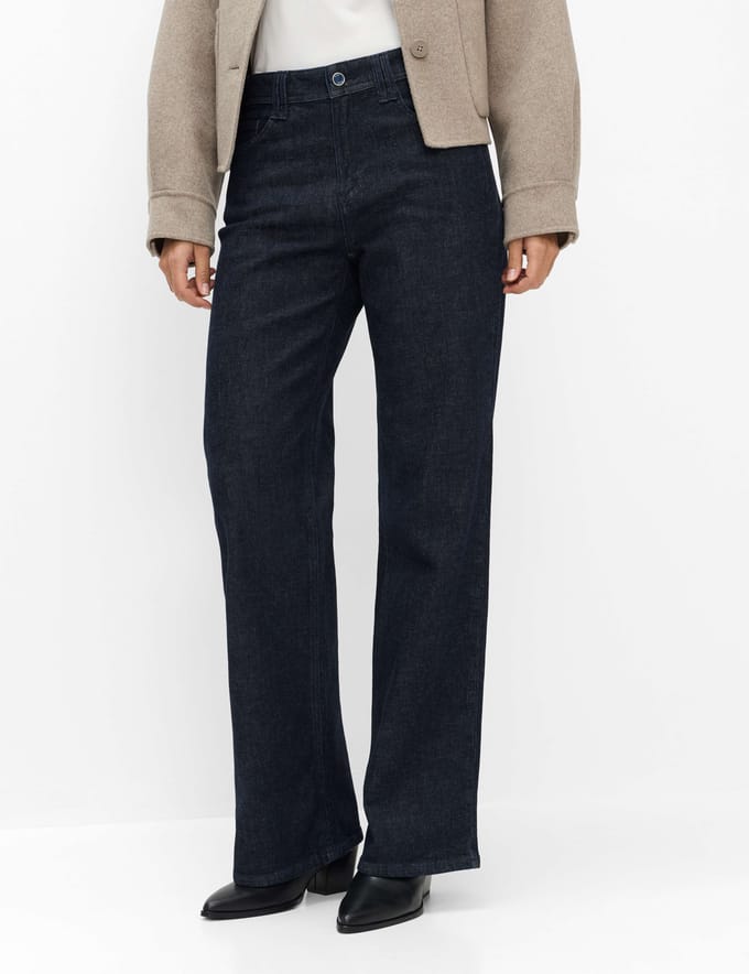 Brax Dames Jeans  Style MAINE CLEAN RAW BLUE, denim donkerblauw, maat 32