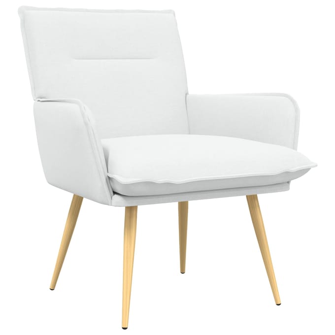 vidaXL - Fauteuil - Wit - Stof