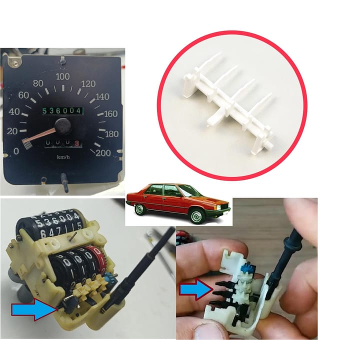 BDP1653 Kilometer Teller Snelheidsmeter Cluster Trip Meter Km/u Reset Onderdeel voor Renault 9 R9 L42 1981-1997