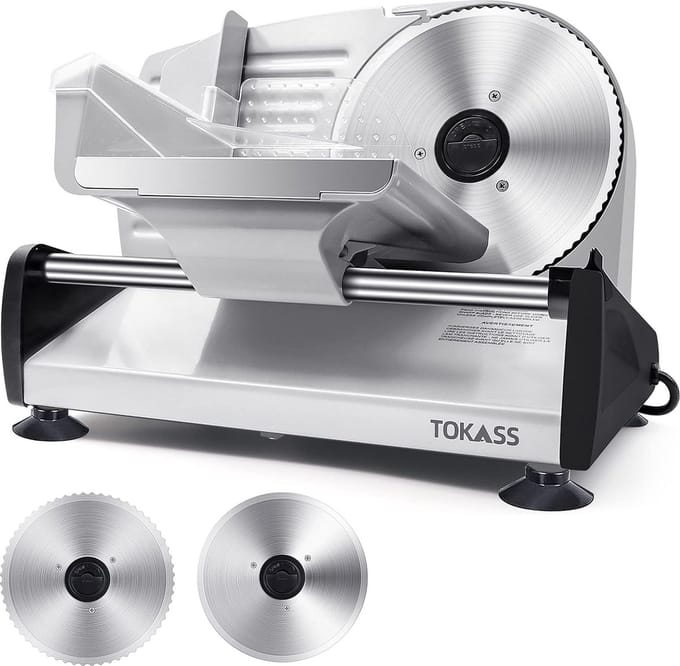 Multifunctionele Allessnijder – Luxe Snijmachine – Groente, Kaas, Vlees, Brood – Vernieuwd Design – 200W - Zilver