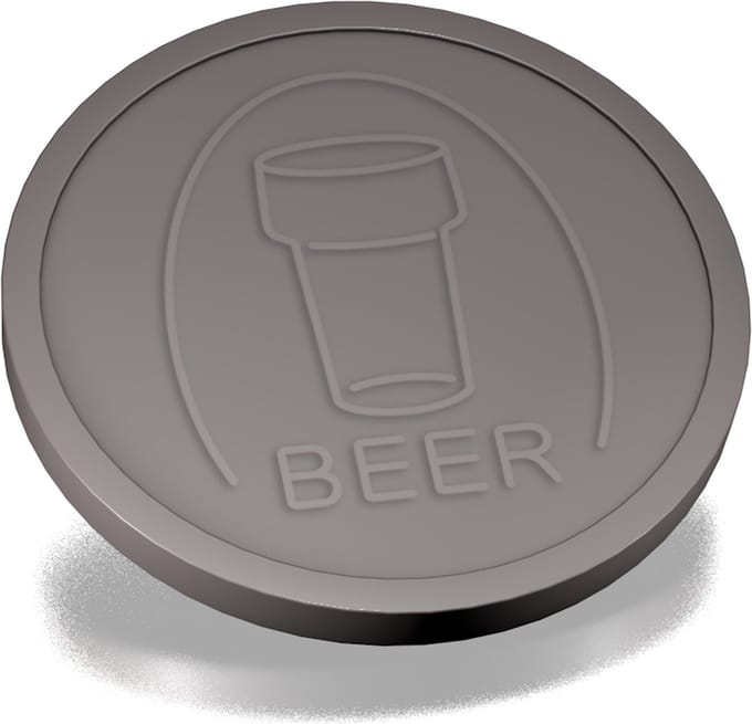 CombiCraft Reliëfmunten bier grijs - 250 stuks