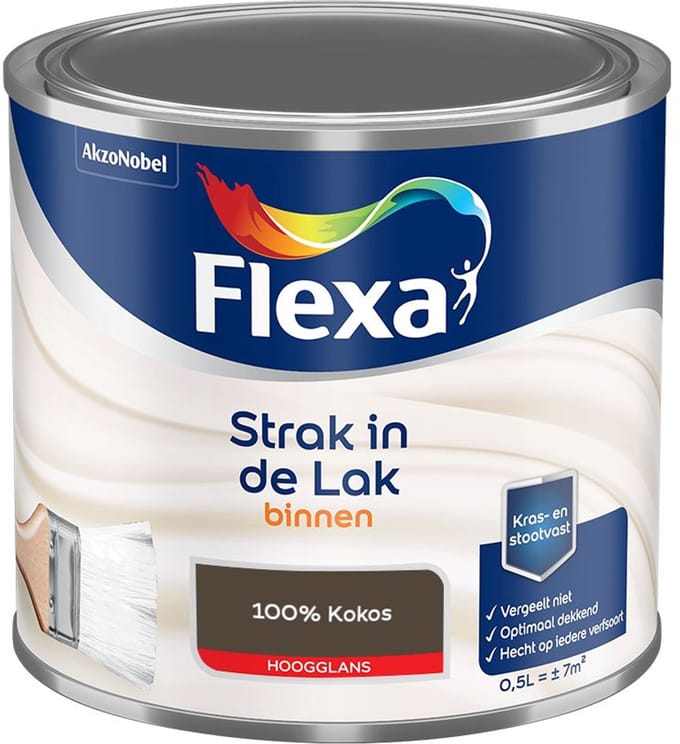 Flexa - Strak In De Lak Binnenlak Hoogglans - 100% Kokos - Mengverf - 500 Ml