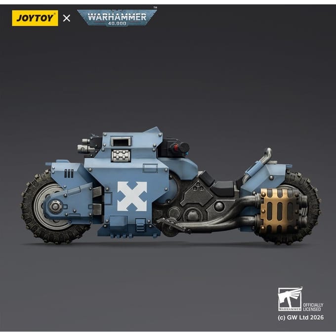Warhammer 40,000 Raider-pattern Combat Bike Space Wolves with twin-linked bolt rifles 22 cm