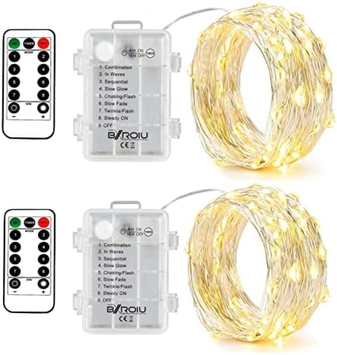 Set van 2 Flexibele LED Lichtsnoeren - 5 Meter met Afstandsbediening en Timer