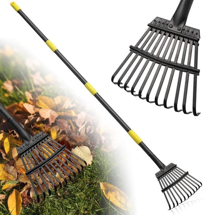 Dailygoody - Tuinbladhark - 180 cm - Verstelbare stalen handgreep