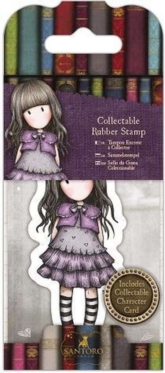 Gorjuss: Collectable Mini Rubber Stamp - Santoro - No. 32 Little Violet (GOR 907412)
