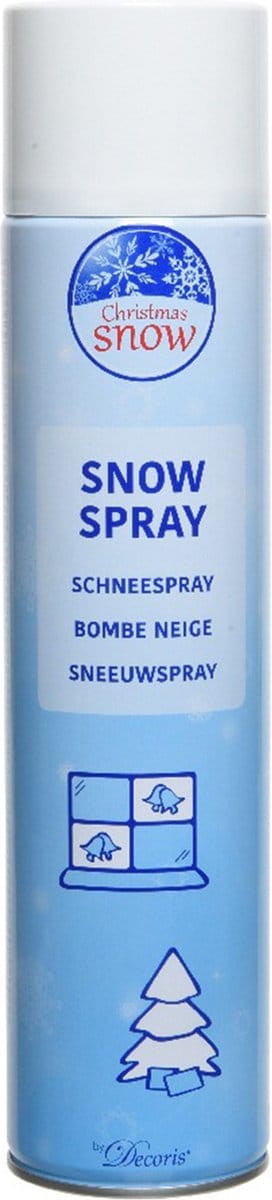 Decoris sneeuwspray - grote bus - 600 ml - kunstsneeuw/nepsneeuw