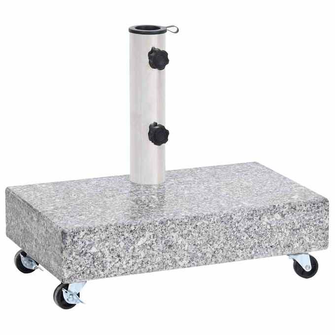 vidaXL - Parasolvoet - 45x25x8 - cm - graniet - lichtgrijs