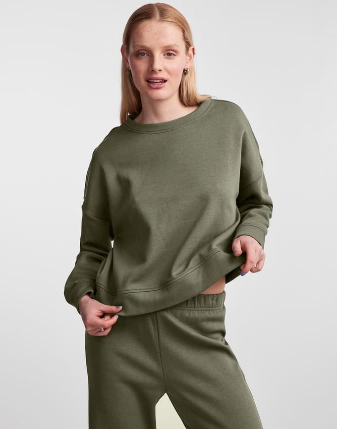 Sweater - Loungewear Top - 2 - Huispak top - Jogging trui - Donkergroen / XL