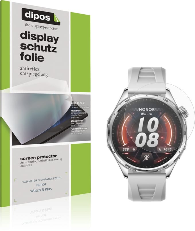 dipos – 6x Matte Beschermfolie geschikt voor Honor Watch 6 Plus | Krasbestendige & antireflecterende Screenprotector Ultra-Thin