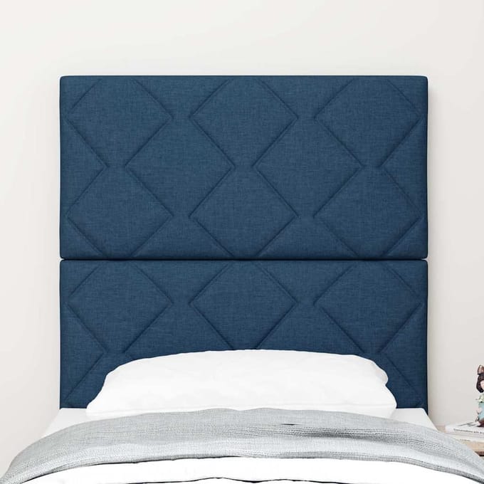vidaXL - Hoofdbord - Blauw - 80 - cm - Stof