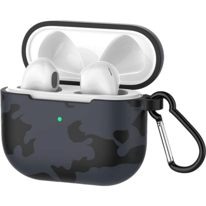 CaseBody Drop Proof Siliconen Hoes voor AirPods 3 Camo Grijs
