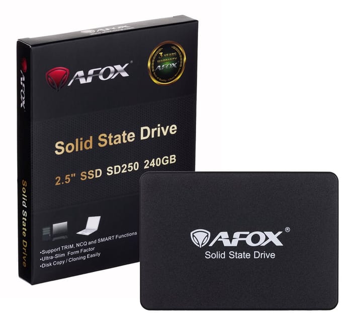 AFOX 2,5" SSD - 240GB - TLC - 555 MB/S Leessnelheid