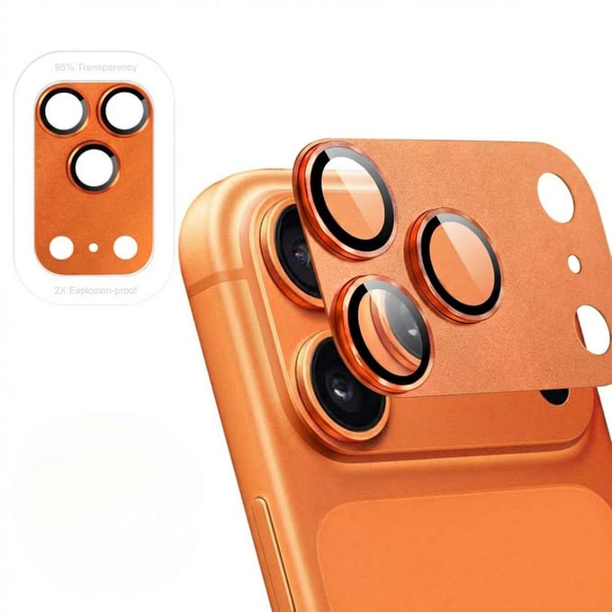 imoshion Camera Lens Protector - Geschikt voor iPhone 17 Pro Max - 2 Pack - Cosmic Orange