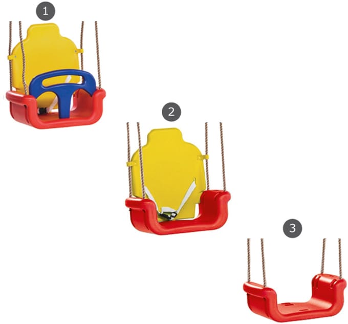 KBT baby schommelzitje groeimodel rood/geel