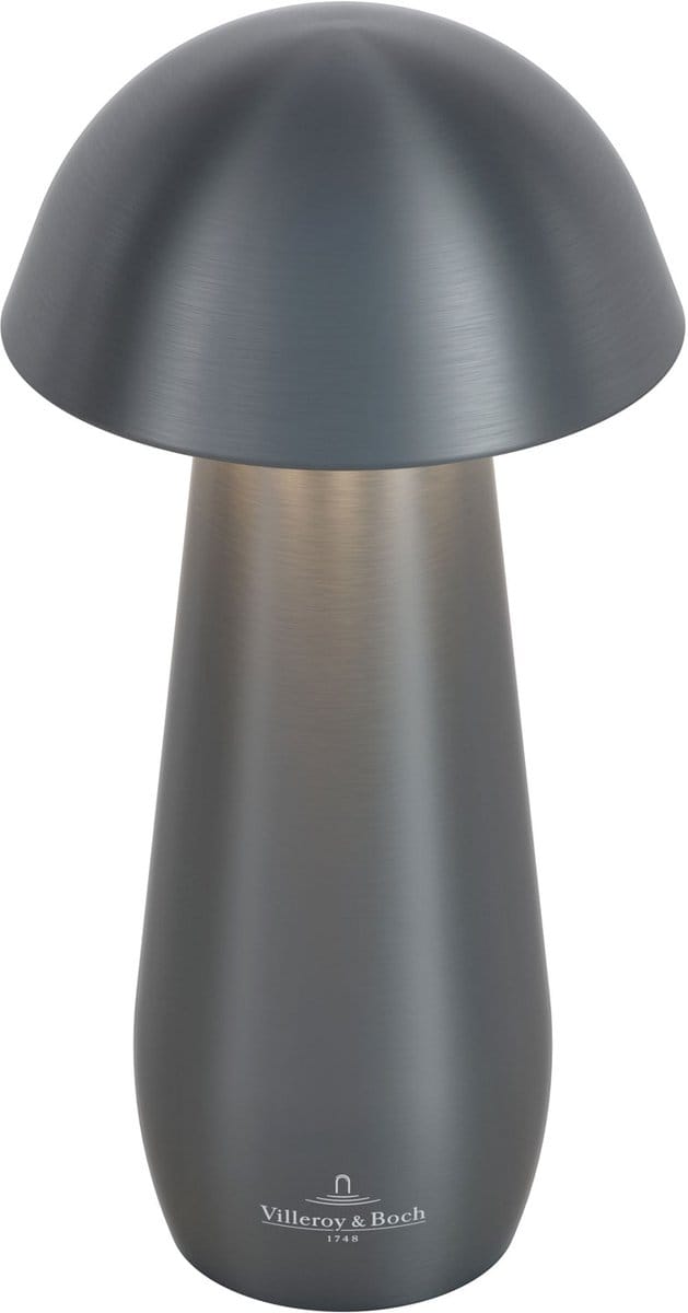 Villeroy & Boch tafellamp MODENA | 16cm| grafiet geborsteld | op accu